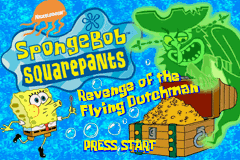 SpongeBob SquarePants Revenge of the Flying Dutchman title screen for GameBoy Advance